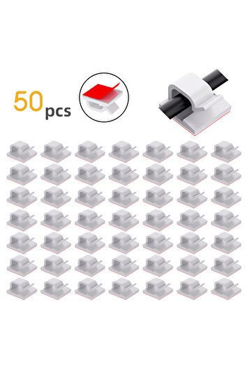 Choice 50PCS 50pcs Self Adhesive Outdoor Cable Clips Light Clip Decoration Cord Management Clamps Cable Fo