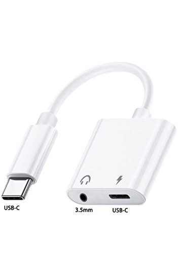 Choice WHITE 2 in 1 Type C To 3.5mm Type C OTG Adapter Charge Audio Converter for Xiaomi Redmi Honor Huawei