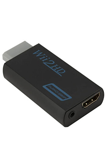 Vikefon <=0.5m Black for Wii To HDMI-compatible Adapter Converter 3.5mm Audio For PC HDTV Monitor 1080P 720P