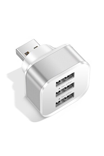 Choice Sliver 3 Port USB Slots Adaptor USB 3 in 1 2.0 Multple USB Interface Extender Auto Electronics Acces