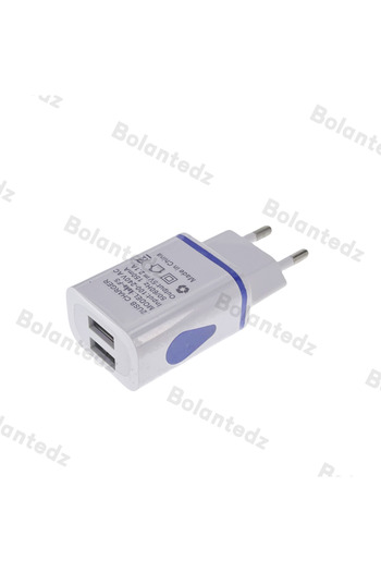 Choice Blue USB Wall Charger for Samsung Xiaomi Dual Port 2A Output Travel Plug Power Adapter Compatible fo