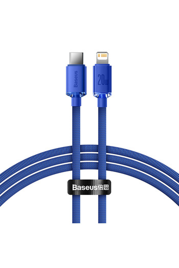 Baseus 1.2m Blue USB Type C PD 20W Cable for iPhone 14 13 12 Pro X 8 Fast USB C Cable for iPhone Cha