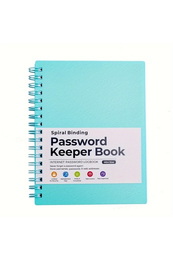 Choice Light Blue-SPP-P 1 password storage book, letter password log and organizer, mini size personalized