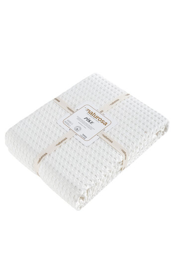 Naturosa Single Ecru Color Waffle Pike 100% Cotton 160X 220 cm