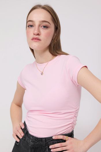 Addax Side Gathered T-Shirt B3939-J5
