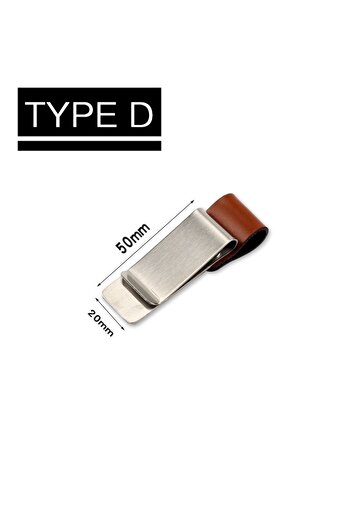 Choice TYPE D STONEGO Handmade Leather Brass Stainless Steel Pen Holder Clip Journal Notebook Paper Folder