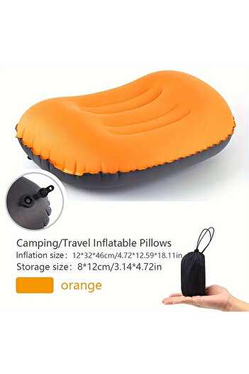 Choice Orange Camping Pillow with Ultralight Inflatable Pillow for Neck Lumbar Support Upgrade Backpacking