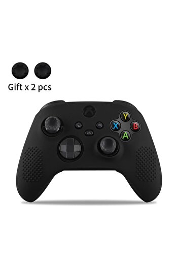 Choice1 Black Soft Silicone Case For Xbox Series X/S Controller Protective Skin Gamepad Accessories Thumb Gr