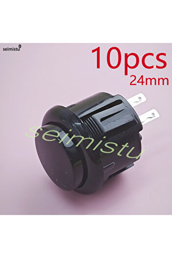 Choice 10pcs-24mm--balck 10pcs Arcade Push Button, Sanwa Hitachi Controller, Neo Geo, Arcade Joystick, Diy
