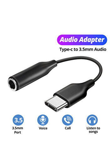 Choice Black Original Usb Type C To 3.5mm Jack Audio Cable Earphone Aux Adapter Usb C Headphones Aux Audio