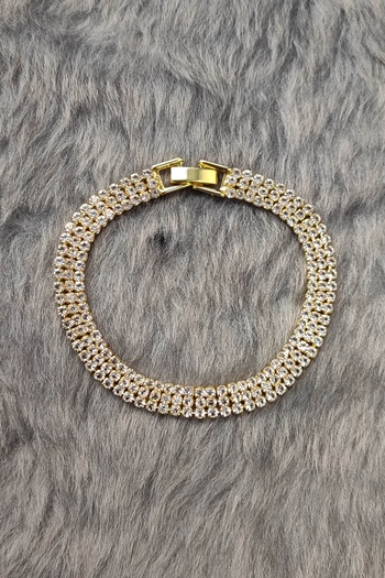 Chavin Gold Yellow 6 Mm. Women's Stone Bracelet Ep07Sr