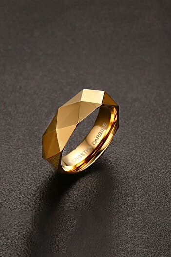 Chavin Women Men Shiny Mirrored Gold Tungsten Ring Dm77