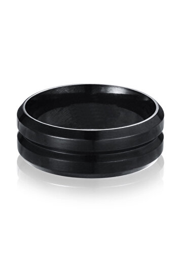 Chavin Matte Black Ipc Plated Women Men Wedding Ring Steel Ring Dp50