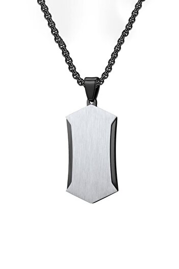 Chavin Steel Black Hip-hop Retro Men's Necklace eu48sy