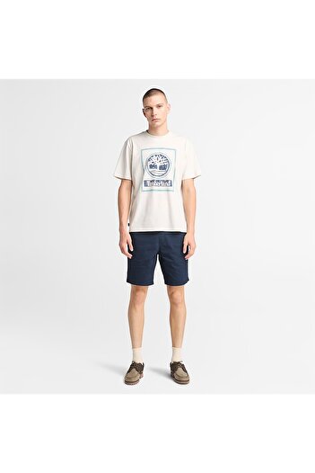 Timberland Logo Printed White Men's T-Shirt