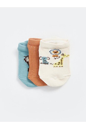 LC Waikiki Printed Baby Boy Booties Socks 3-Piece (S4)