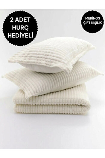 CONSTRAİN Merinos Modern Line 3 Piece Double Blanket Set