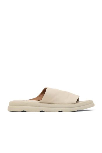 Bueno Shoes Cream Leather Women's Flat Slippers 01Wy9400