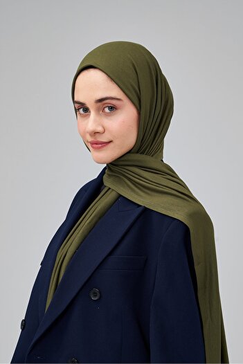Modakaşmir Penye Şal Haki  Rengi