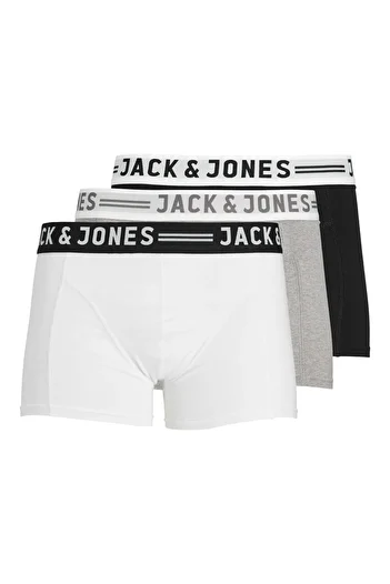 Jack & Jones Ανδρικά Boxers White Sense 3 συσκευασιών 12081832