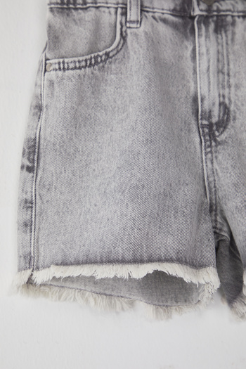 TRENDYOLKIDS Anthracite Straight Denim Shorts & Bermudas Tkdss25Sr00010