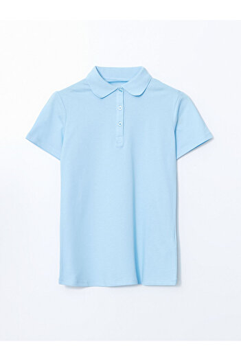 LC Waikiki Tricou de damă XSIDE Blue Polo Neck Pique