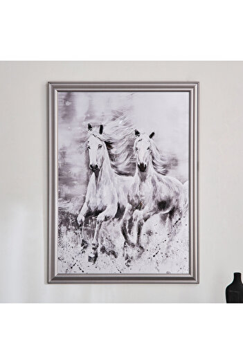 erorex Vivid Horse Aluminium Print Framed Picture - 90x120 cm