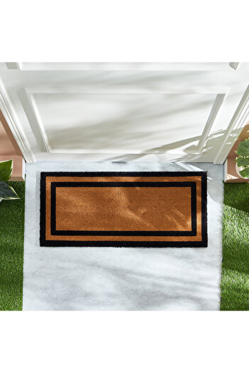 erorex Frame Printed PVC Back Coir Doormat - 45x100 cm