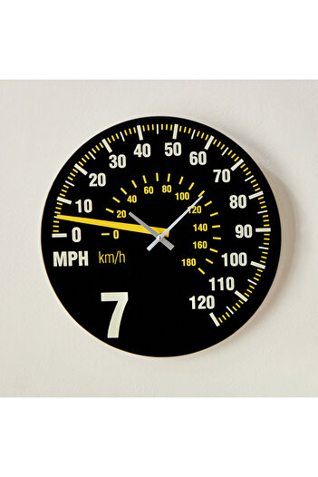 erorex Fero Speedometer Clock with Tinted Glass - 38x4.5x38 cm