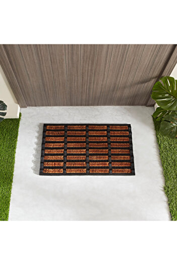 erorex Tera Moulded Coir and Rubber Doormat - 45x75 cm