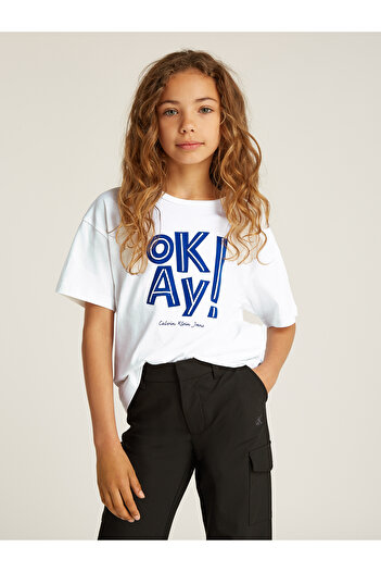 Calvin Klein Calvin Klein Girls White T-Shirt