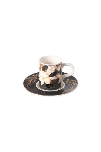 Güral Porselen Camelia 12 Piece Coffee Set for 6 People 6708 Gray