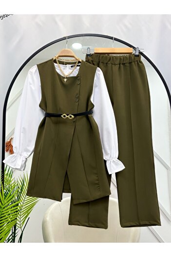 YEDİLALE Zehra Vest Trousers Suit Is a Tight Fit [Excluding Shirt]