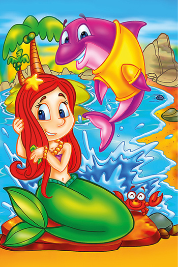 Art Puzzle Art Kids - 16 Piece Mermaid and Friends Wooden Puzzle