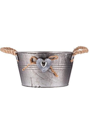 AKDC Tin Bucket 22Cm X 22Cm X 12Cm Silver