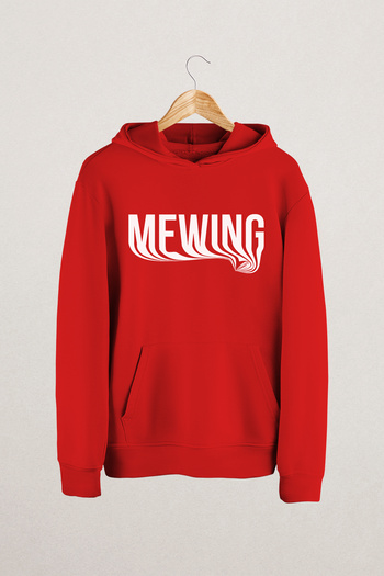 FANA Men's Hoodie Slogan Printed Mewing Sweatshirt
