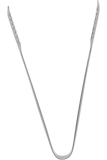 RAJ Stainless Steel Ice Cube Tong, Silver, HKT002, Ice Cube Tongs, Bar Tongs, Rock Candy Tongs