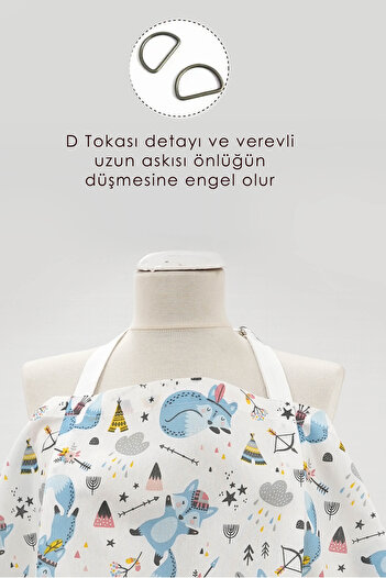 mordesign Blue Playing with Your Ego 0+ Baby Nursing Cover Stroller, Car Spider, Fox Series