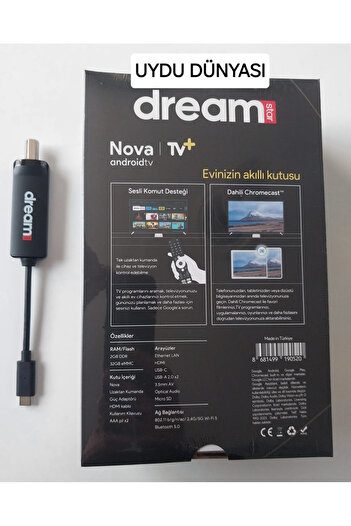 Dreamstar Nova 4K Google Licensed Android Tv Box + Dreamstar Type-C Dvbs Tuner