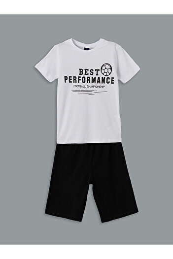 LC Waikiki Crew Neck Boys' Shorts Pajamas