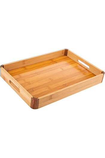 AKDC Wooden 3Pcs Serving Tray Brown