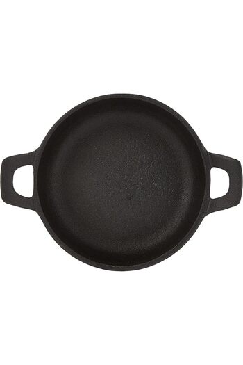 RAJ ROUND SIZZLER TRAY DOUBLE HANDLE, 12 CM , BLACK, COST06 , 1 PC