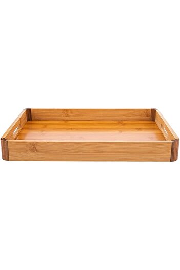AKDC Wooden 3Pcs Serving Tray Brown