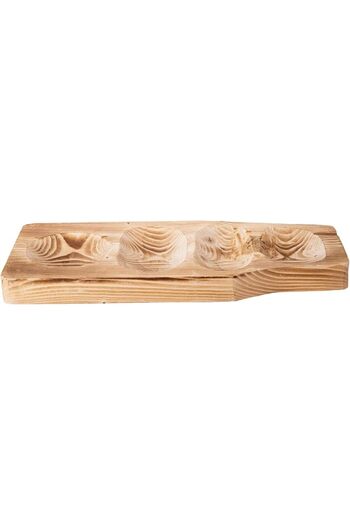 AKDC Wooden Snack Tray 16Cm X 40Cm X 3Cm Brown