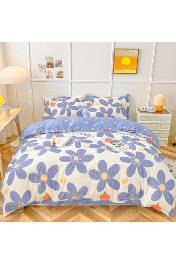 sharpdo 4-Pieces Bed Sheet Set,With 1Quilt Cover 150*200cm 1 Flat Sheet and 2 Pillowcases
