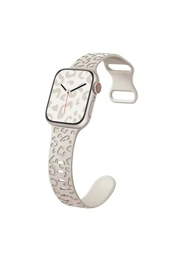 Alstrap Apple Watch 6 7 8 9 10 Se Ultra Compatible 44-45-46-49mm Leopard Pattern Silicone Cord
