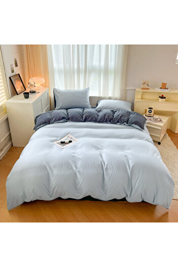 sharpdo 4-Piece Set Bedding Modal Quilt Cover Set with 1 Quilt Cover 1 Sheet and 2 Pillowcases 2m Bed