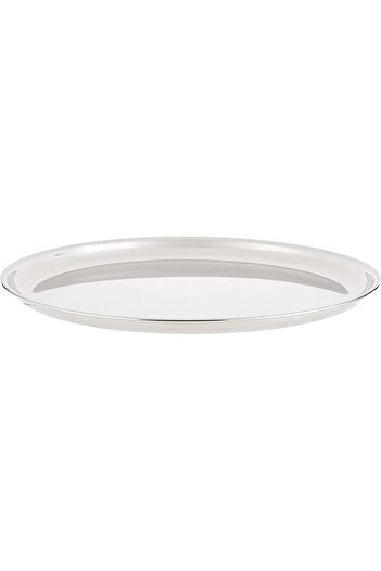 RAJ Flat Thali Steel Plate - 26 cm, CP0011 -Dinner Plate , Serving Plate , Mithai Plate, RICE PLATE