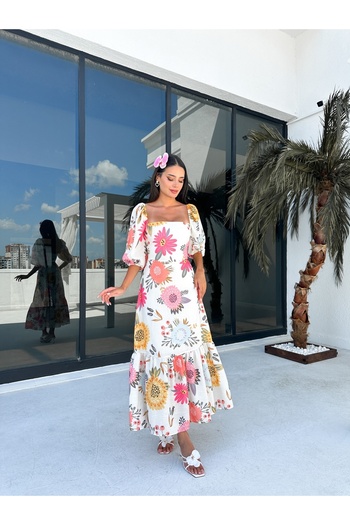 ESRAHELVACI Rochie cu model Aliwya Maxi