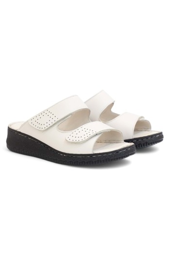 Konfores 2122 Ultra Light Flexible Sole Genuine Leather Full Anatomical Women's Slippers